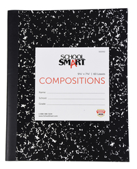 School Smart Flexible Cover Ruled Composition Book, 60 Sheets, 9-3/4 x 7-1/2 Inches 002052