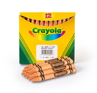Crayola Regular Single-Color Crayons Refill, Peach, Pack of 12 007656