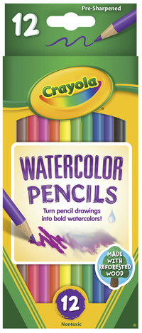 Pre-Sharpened Colored Pencils, 12 Per Box, Non-Toxic