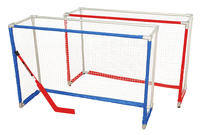 Image for Jaypro Floor Hockey Goal with Net, 48 x 72 x 20, Set of 2, Red and Blue from School Specialty