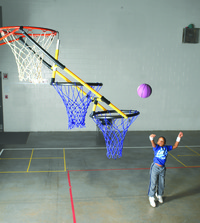 Image for Sportime Tierdrop Two-Hoop Basketball Goal Nets, 18 Inches from School Specialty