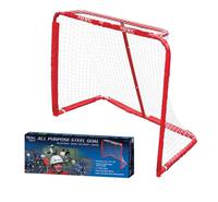 Image for Mylec Pro Style All-Purpose Steel Floor Hockey Goal with Nylon Net, 52 x 43 x 28 Inches, Red and White from School Specialty