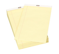 School Smart Legal Pads, 8-1/2 x 14 Inches, 50 Sheets Each, Canary, Pack of 12 027427