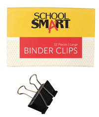 School Smart Binder Clip, Large, 2 Inches, Pack of 12 032403