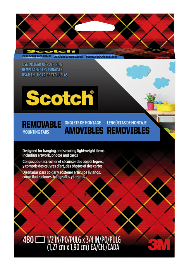 Scotch Double Sided Adhesive Mounting Tab, Black