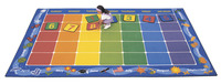 Carpets for Kids KID$Value PLUS Calendar Seating Squares, Carpet Squares, 12 x 12 Inches, Set of 35, Multicolored, Item Number 066924