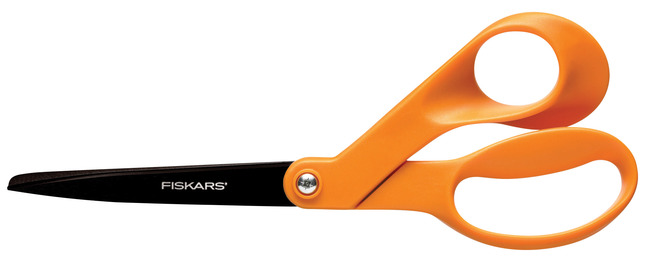 Fiskars Non-Stick Scissors, 8 in, Orange