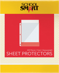 School Smart Top Loading Sheet Protectors, 8-1/2 x 11 Inches, Clear, Pack of 100 Item Number 067506