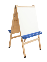Childcraft Double Adjustable Art Easel, Dry Erase Panels, 24 x 26-7/8 x 44-1/2 Inches, Item Number 074493