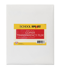 School Smart Copier Transparency Film without Sensing Strip, 8-1/2 x 11 Inches, Clear, Pack of 100 079880
