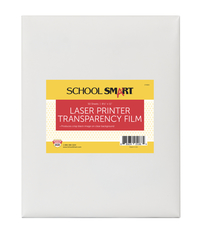 School Smart Laser Transparency Film without Sensing Strip, 8-1/2 x 11 Inches, Clear, Pack of 50 079883