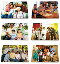 Melissa and Doug Multi-Ethnic Family Puzzles, 12 Pieces Each, Set of 6, Item Number 080783
