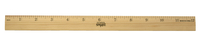 School Smart Wood Ruler, Single Beveled Plain Edge, 12 Inches, Scaled in 1/8 Inch Increments 081898