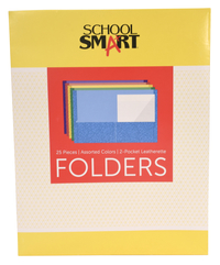 School Smart Extra Large 2-Pocket Folder, Item Number 084886