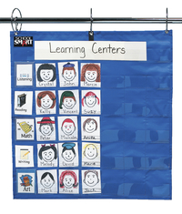 School Smart Student Group Pocket Chart, 26 x 27 Inches, Blue, 35 Pockets, Item Number 085126