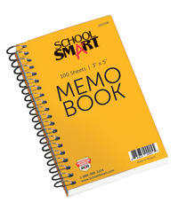 School Smart Side Opening Memo Notebook, 3 x 5 Inches, 100 Sheets 085208