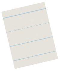 School Smart Picture Story Paper, 1 Inch Rule, 1/2 Inch Skip, 18 x 12 Inches, 500 Sheets 085234