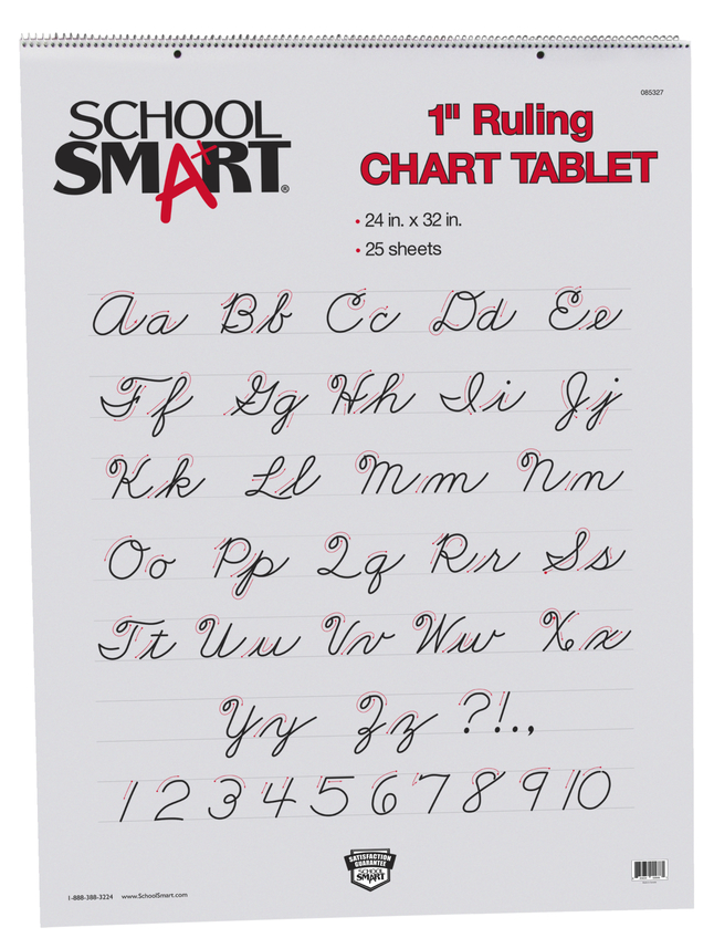 School Smart Chart Paper Pad, 32 x 24 Inches, Unruled, 25 Sheets 