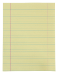 School Smart Composition Paper, 8-1/2 x 11 Inches, Yellow, 500 Sheets 085423