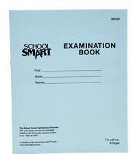School Smart Examination Blue Books, 7 x 8-1/2 Inches, 8 Pages, Pack of 100 085458