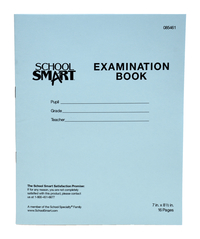 School Smart Examination Blue Books, 7 x 8-1/2 Inches, 16 Pages, Pack of 50 085461