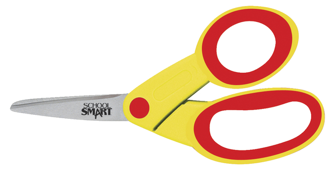 School Smart Pointed Tip Kids Scissors, Right Handed, 5 Inches