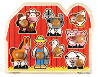 Melissa & Doug Farm Jumbo Knob Puzzle, Item Number 086481