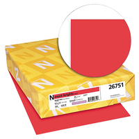 Exact Color Copy Paper, 8-1/2 x 11 Inches, 20 lb, Bright Red, 500 Sheets, Item Number 087298
