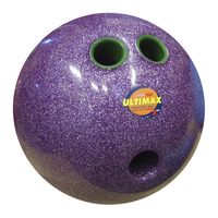 Sportime Ultimax Bowling Ball, 2 Pounds, 3 Finger Slots, Purple Glitter, Item Number 087979
