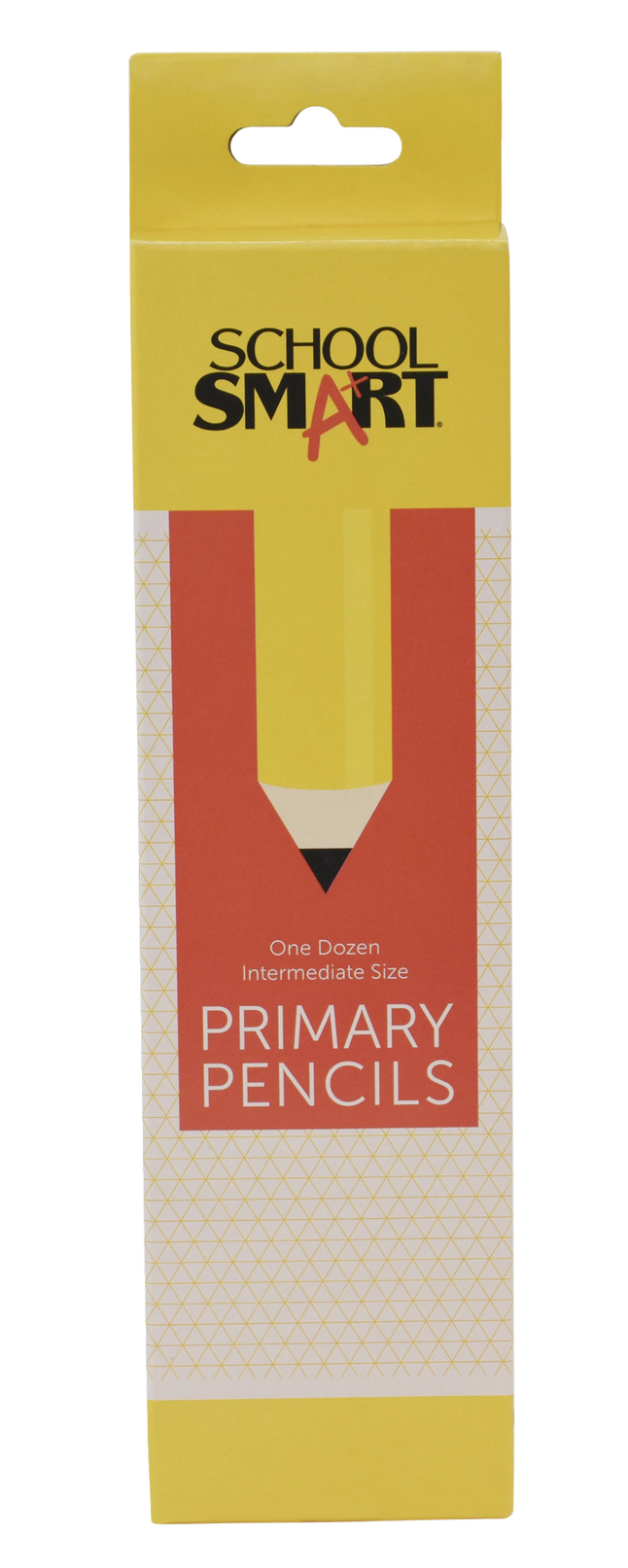 School Smart Primary Pencils, Thick Tips, Yellow, Pack of 12