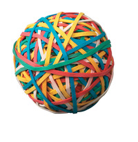 School Smart Economy Rubber Band Ball, Multiple Color, Item Number 090668