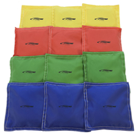 Sportime Nylon-Covered Bean Bags, 5 x 5 Inches, Assorted Colors, Pack of 12 Item Number 1005654