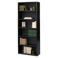 Safco ValueMate Bookcase, 6 Shelves, 31-3/4 x 13-1/2 x 80 Inches, Black, Item Number 1067340