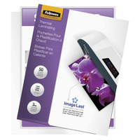 Fellowes Letter Size Laminating Pouch, 3 mil Thickness, Clear Gloss, Pack of 50, Item Number 1080523