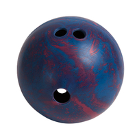 Champion Sports Lightweight Rubber Bowling Ball, 2-1/2 Pounds, Teal and Red Swirl, Item Number 1284377