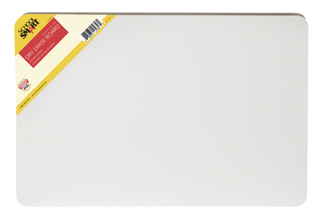 School Smart Dry Erase Pupil Boards, 12 x 18 Inches, Melamine, White, Pack  of 10