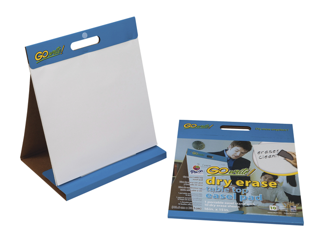 GoWrite! Dry Erase Table Top Easel Pad, 16 inch x 15 inch, 10 Sheets