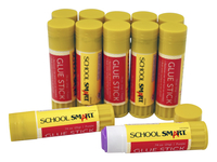 School Smart Glue Sticks, 0.74 Ounces, Purple and Dries Clear, Pack of 12 Item Number 1353958