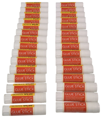 School Smart Glue Sticks, 0.28 Ounces, White and Dries Clear, Pack of 30 Item Number 1354157