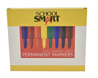 School Smart Non-Toxic Permanent Markers, Broad Chisel Tip, Assorted Colors, Pack of 8 Item Number 1354254