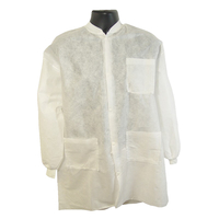 DR Uniform Disposable Polypropylene Lab Coat, Small, White, Item Number 1367975