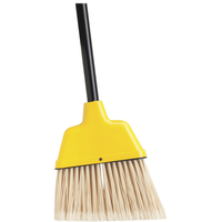 Genuine Joe High Performance Angle Broom, Polyvinyl Chloride (PVC), 9 Inches Wide, Steel Handle 54-1/2 Inches, Item Number 1377399