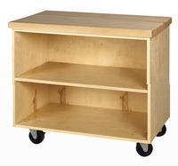 Diversified Spaces Mobile Demonstration Cabinet, 36 x 24 x 34 Inches, Maple 1399906