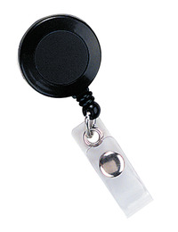 Baumgartens Sicurix ID Badge Reel, 30 x 1-3/4 Inches, Black, Pack of 25 1402408