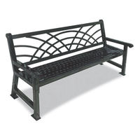 Ultra Play Savannah Bench with Back, 72 x 27-1/4 x 36 Inches, Black, Item Number 1412350