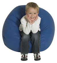 Children's Factory Premium Bean Bag Chair, 26 Inches, Vinyl, Blue 1426376