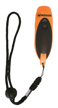 Image for Windsor Single Tone Electric Whistle and Wrist Lanyard, Orange from School Specialty