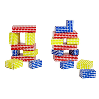 Childcraft Corrugated Building Blocks, Various Sizes, Primary Colors, Set of 36, Item Number 1435231