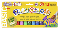 Jack Richeson Playcolor Standard Solid Tempera, Assorted Matte Colors, Set of 12 Item Number 1439038