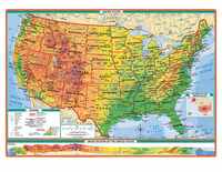 Rand McNally Physical-Political United States and World Desk Maps, Set of 5, Item Number 1439359